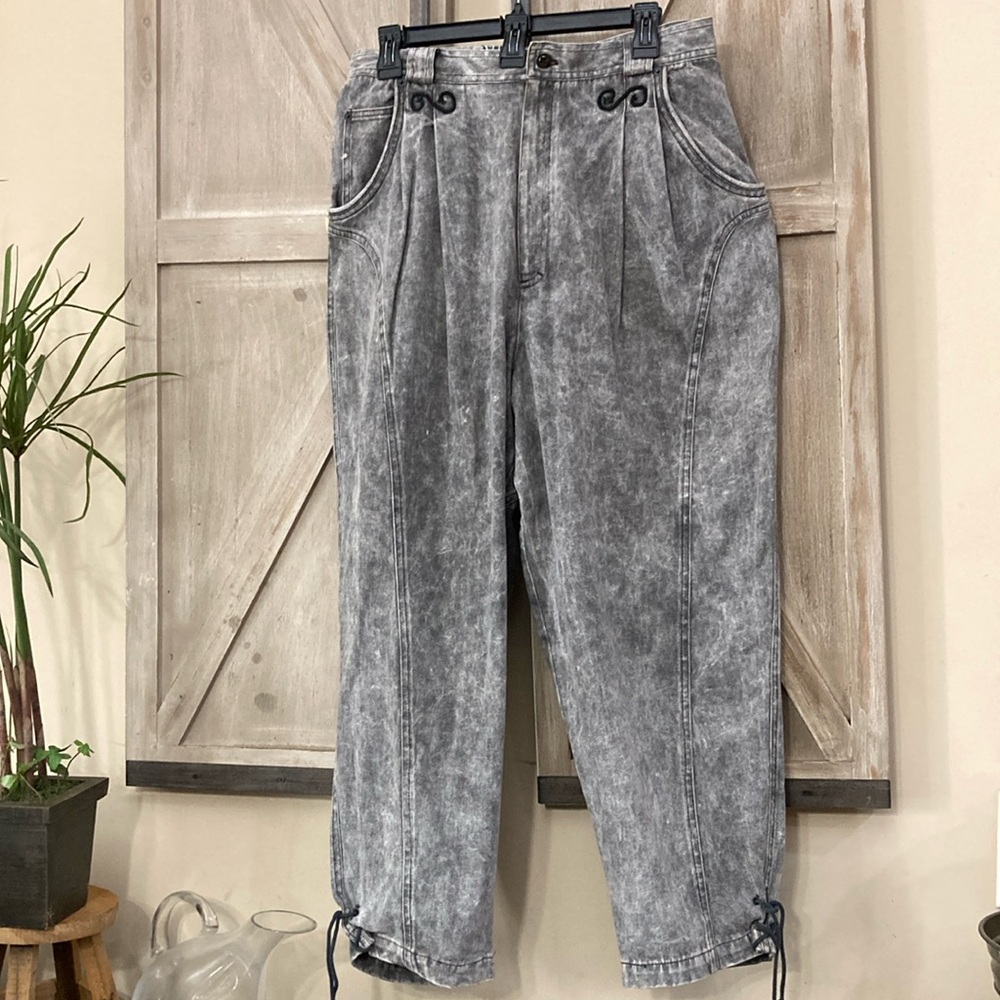 CHAUS SPORT BALLON FIT VINTAGE PLUS SIZE TIE DYE ACID WASHED  JEAN WOMAN